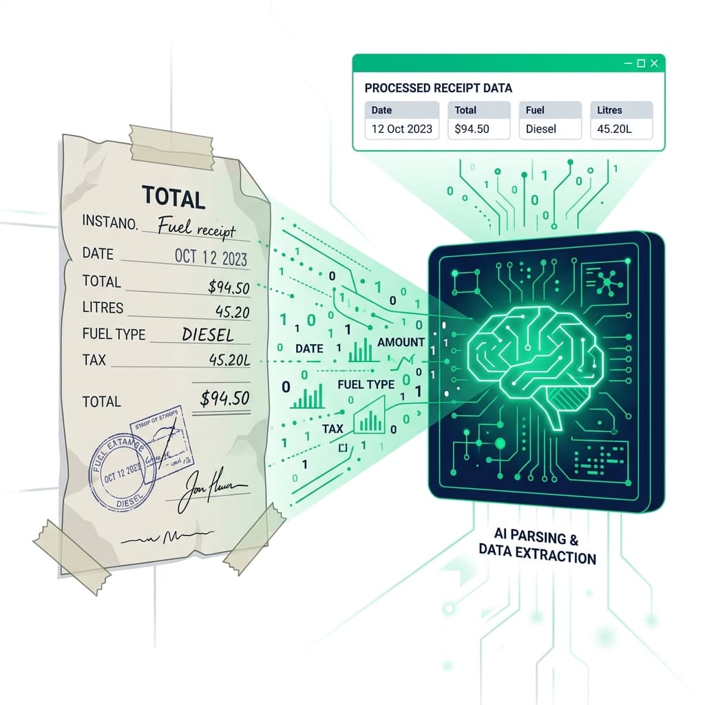 Digitalizácia účteniek pomocou AI algoritmu a automatické párovanie s knihou jázd